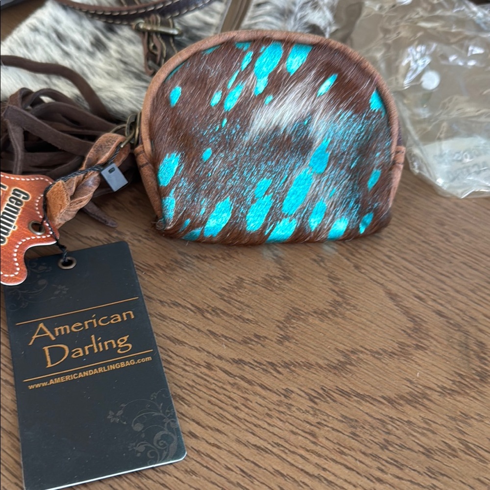 American Darling Mini Bag in Brown and Turquoise